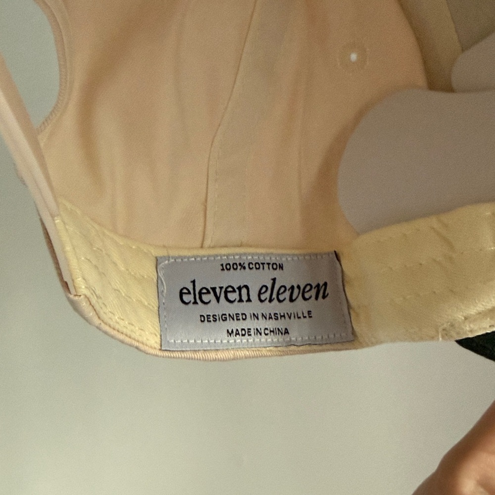 Eleven Eleven CAVIAR COWBOY CAP IN BEIGE & FOREST GREEN - Picture 8 of 8